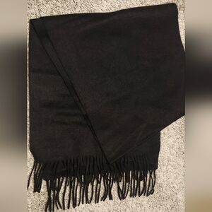 NWT Givenchy Monseur 100% Cashmere Scarf 12.5"x54" Black